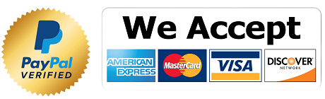 Accepted payment options: PayPal, Mastercard, Visa, Discover